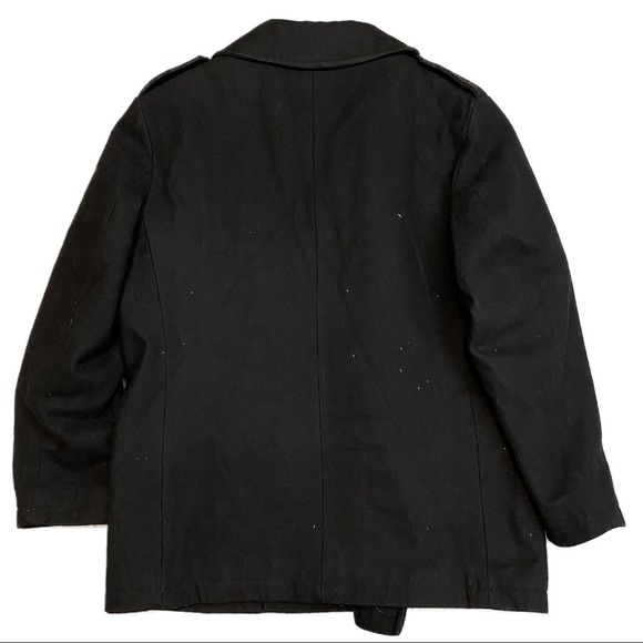 NAUTICA Wool Designer Heavy Peacoat - Black - L - Picture 2 of 3